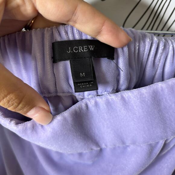 J.Crew Light Purple Lilac Velvet Stretchy Waistband Mini Skirt Women's Medium - Picture 4 of 9